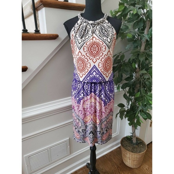 Dressbarn Women Floral Sleeveless KneeLength Dress - Picture 1 of 12